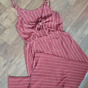 Red Jumpsuit/ Lavender Field by Anthropologie